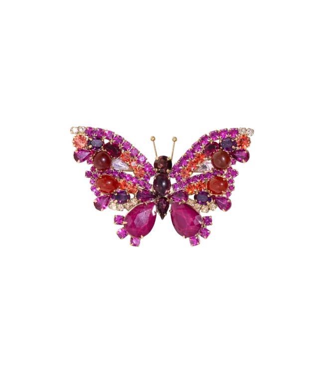 Loren Hope Butterfly brosje carnelian stor unik