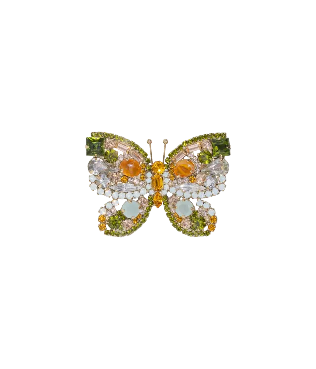 Loren Hope Butterfly brosje medium olivine