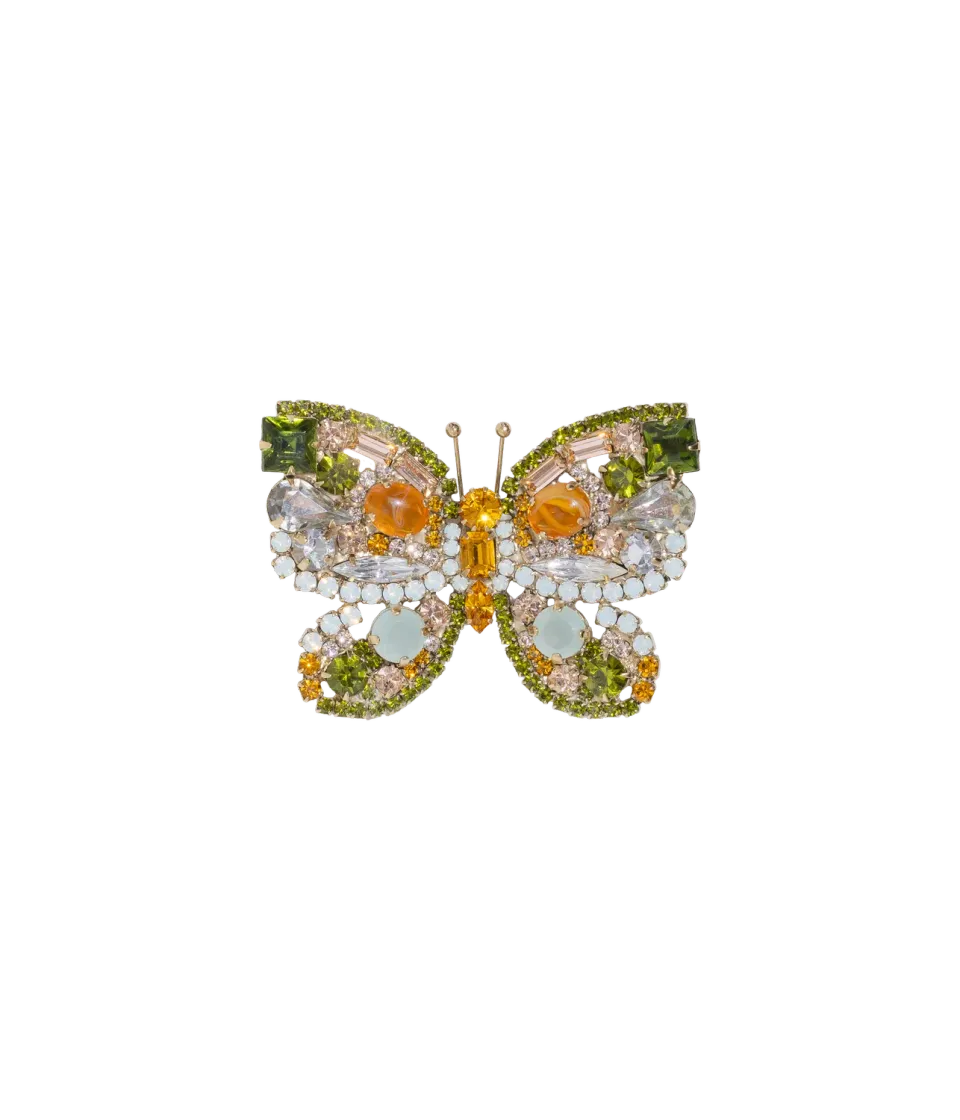 Loren Hope Butterfly brosje medium olivine