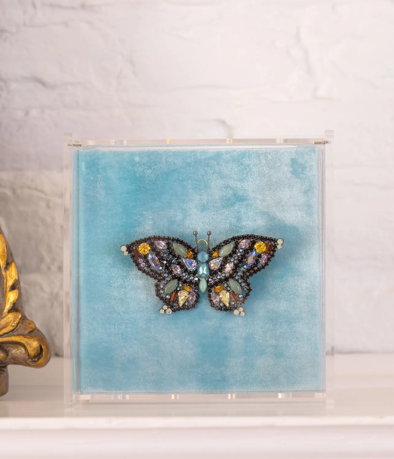 Loren Hope Medium Butterfly brosje Amazonite hematitt