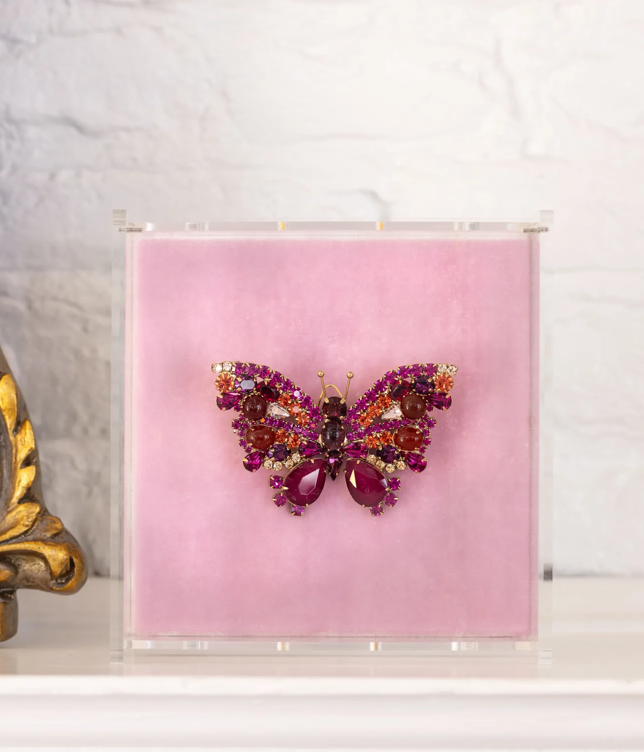 Loren Hope Butterfly brosje carnelian stor unik