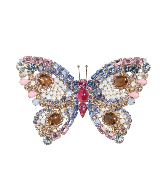 Loren Hope Butterfly brosje Sapphire Opal Rose unik