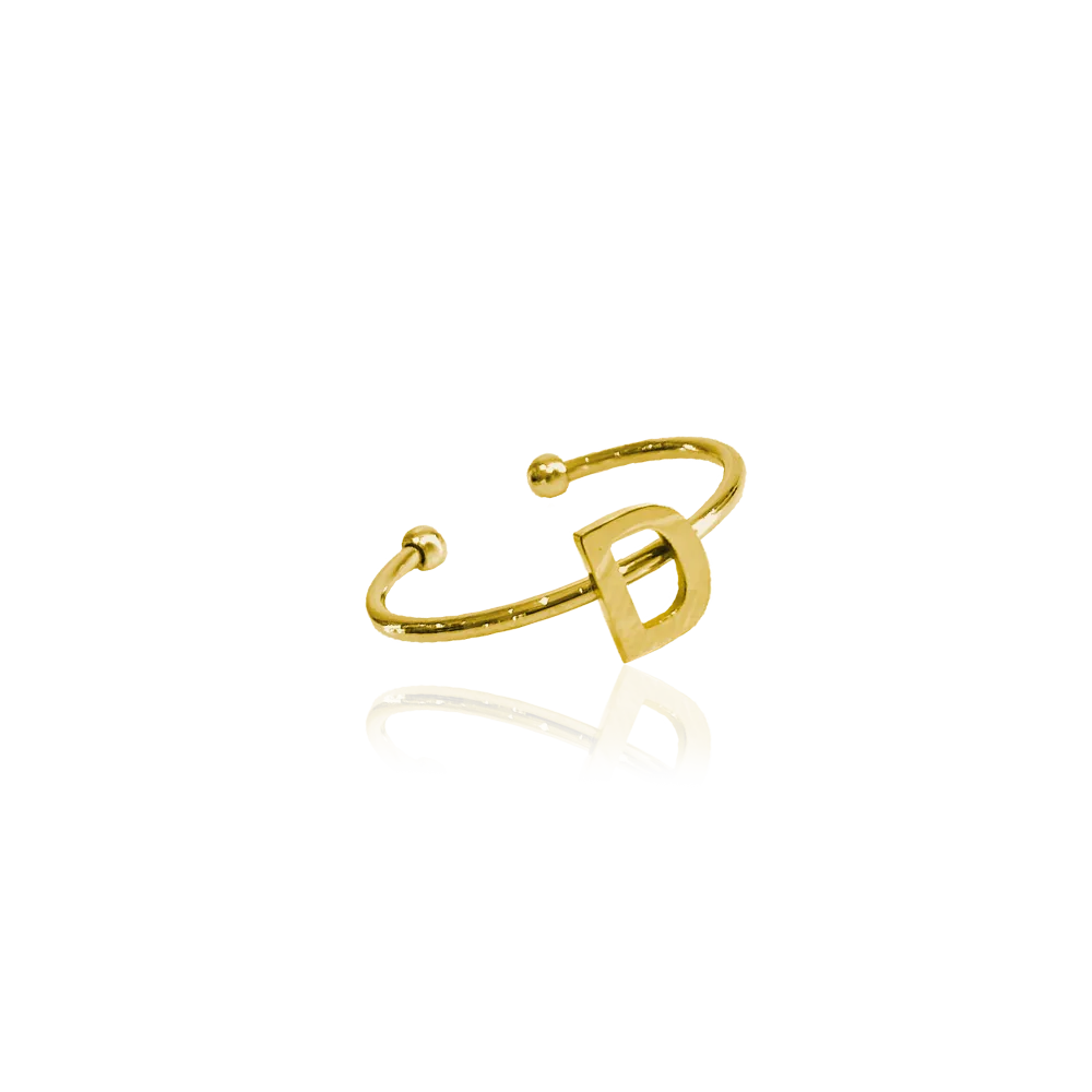 IOAKU Identity Micro ring bokstav G gull justerbar