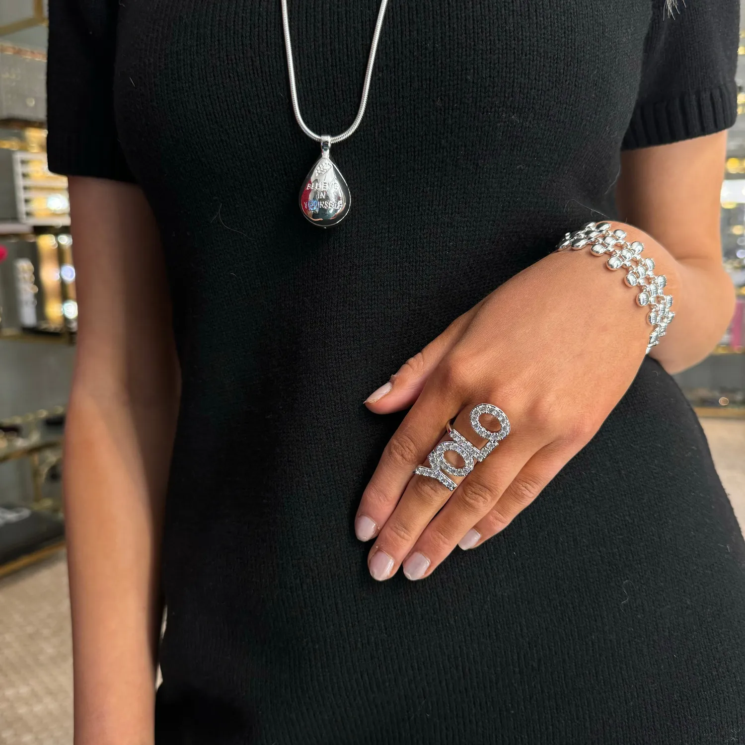 IOAKU Yolo Sparkle Vertical ring gull justerbar