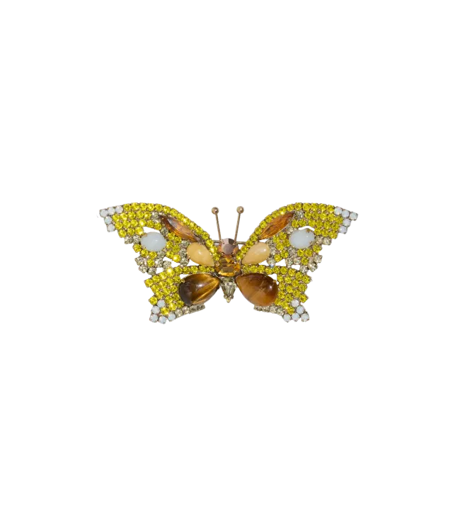 Loren Hope Butterfly brosje jaspis tigerøye jade unik