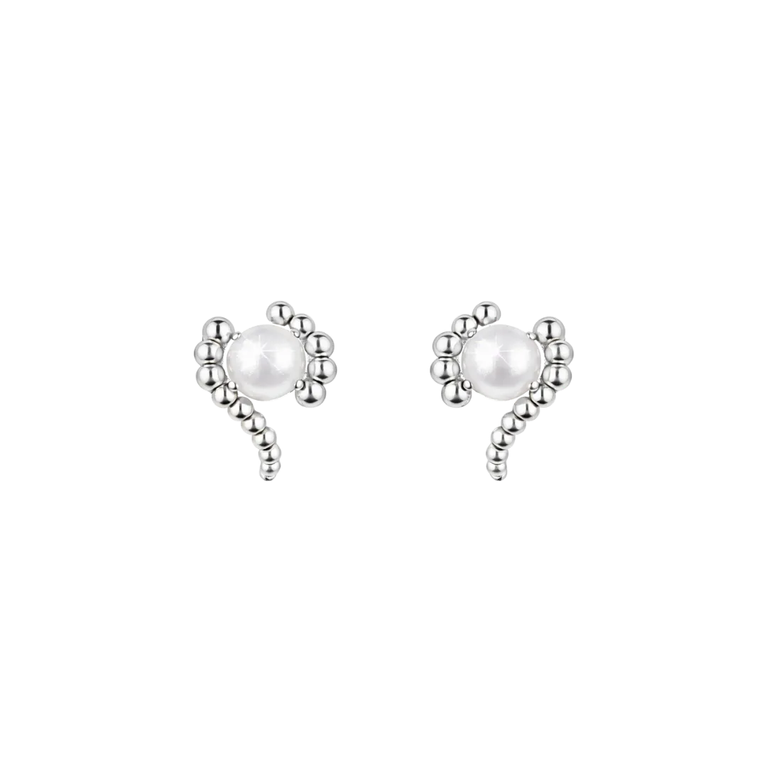 IOAKU Sculptural Pearl Studs øredobber gull