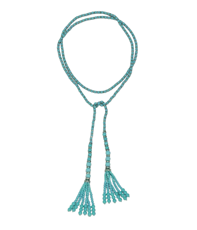 Loren Hope Greer Tassel Lariat halssmykke turkis