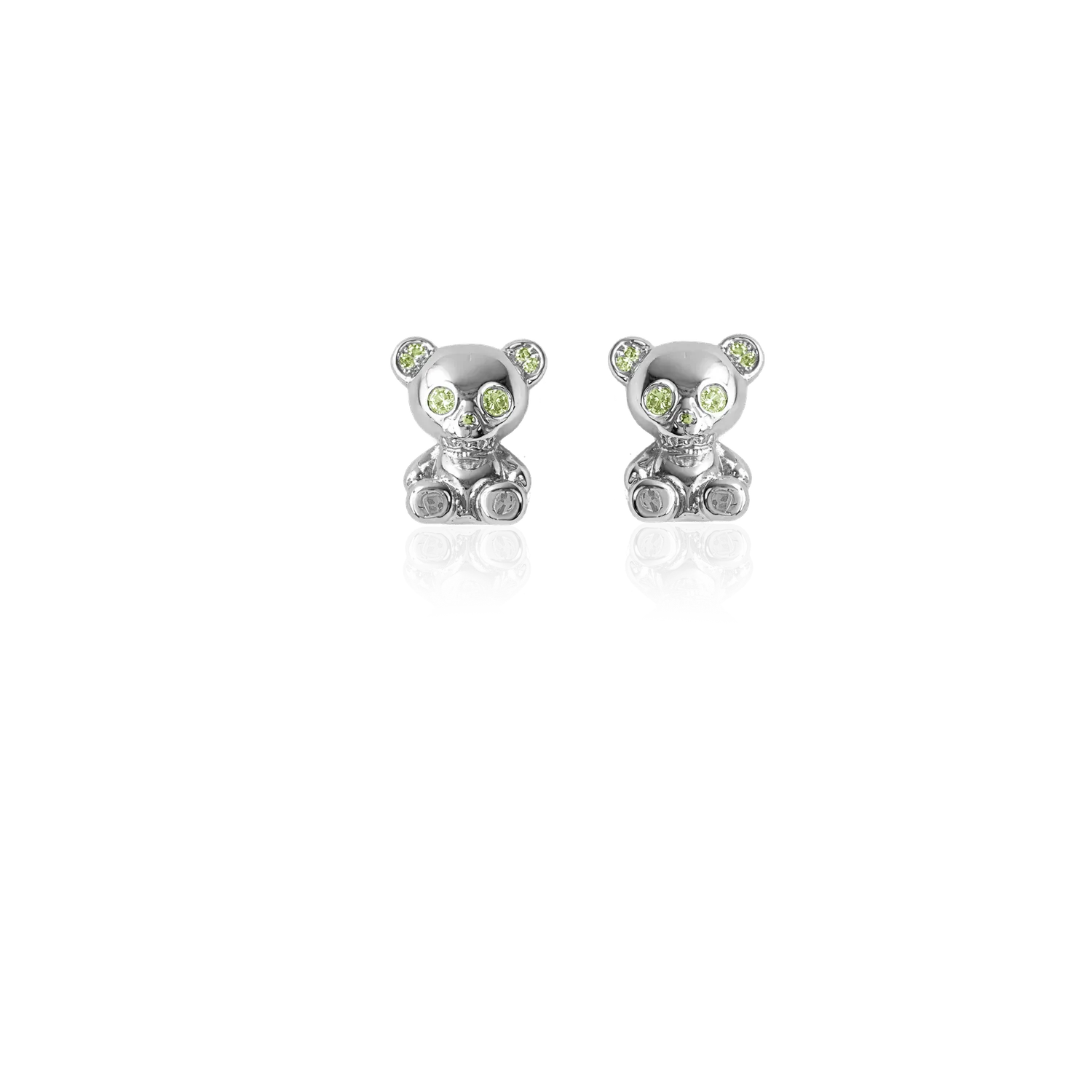 IOAKU Bear Skeleton studs lysegrønn gull