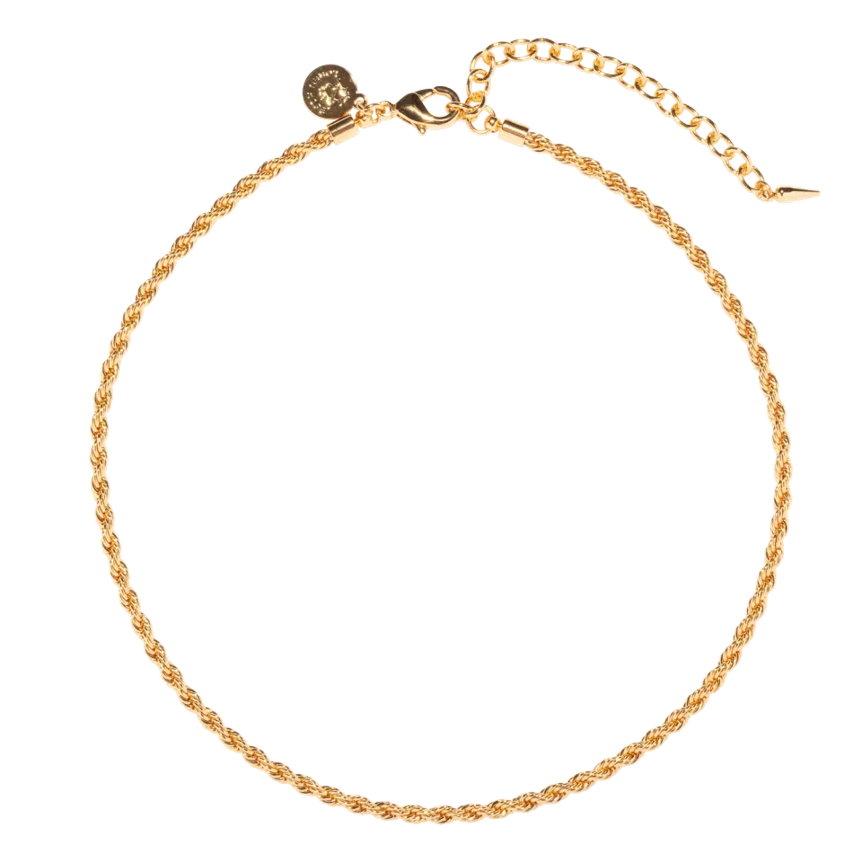 Loren Hope Cara Rope Chain halskjede gull 38 cm tynn