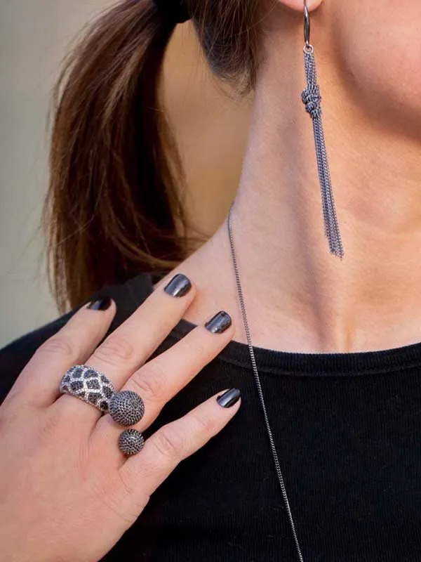 pfg Stockholm Frida ring svart cubic zirconia