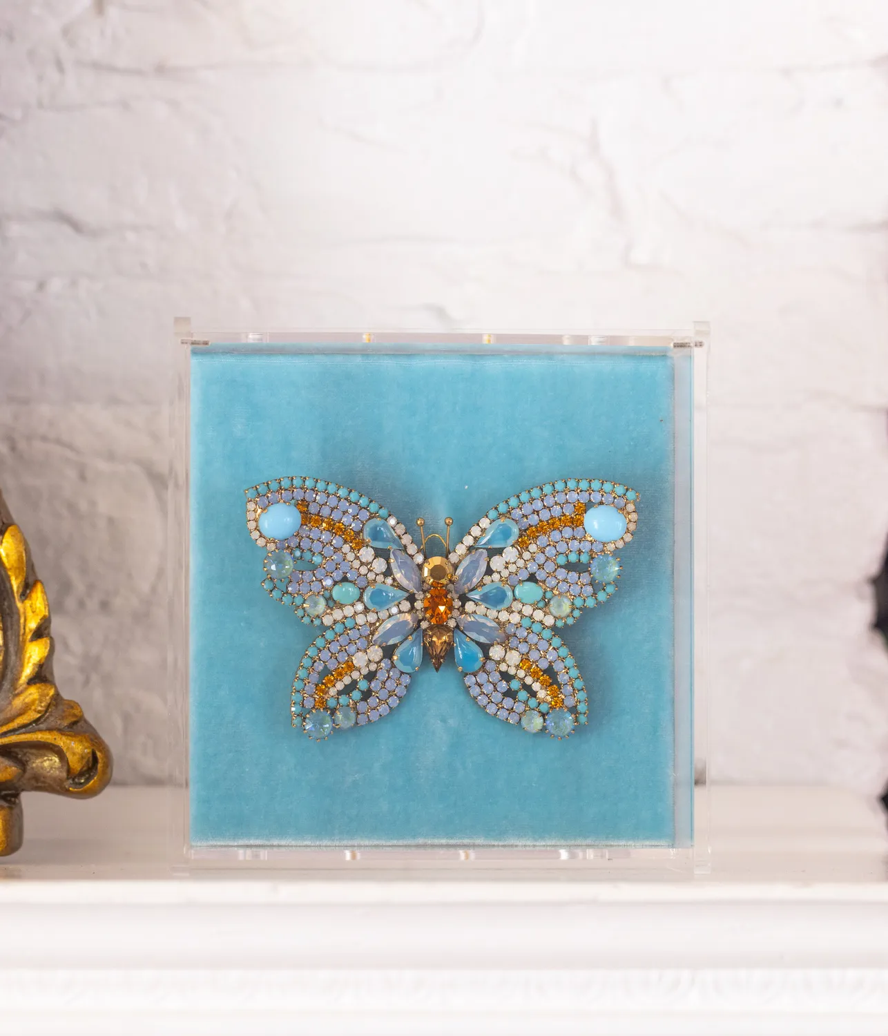 Loren Hope Butterfly X-Large Butterfly brosje hvit opal