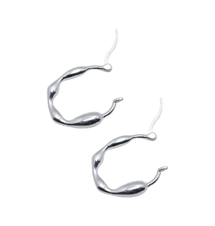 Wos Vanessa øredobber sølv hoops 2,7 cm