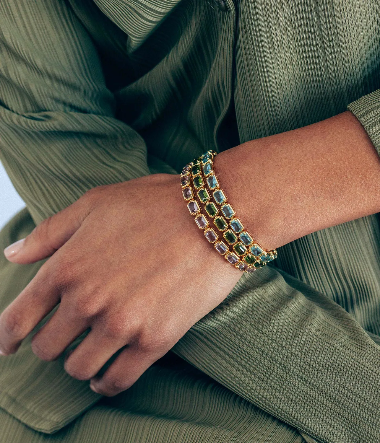 Loren Hope Liza slider armbånd olivine justerbar