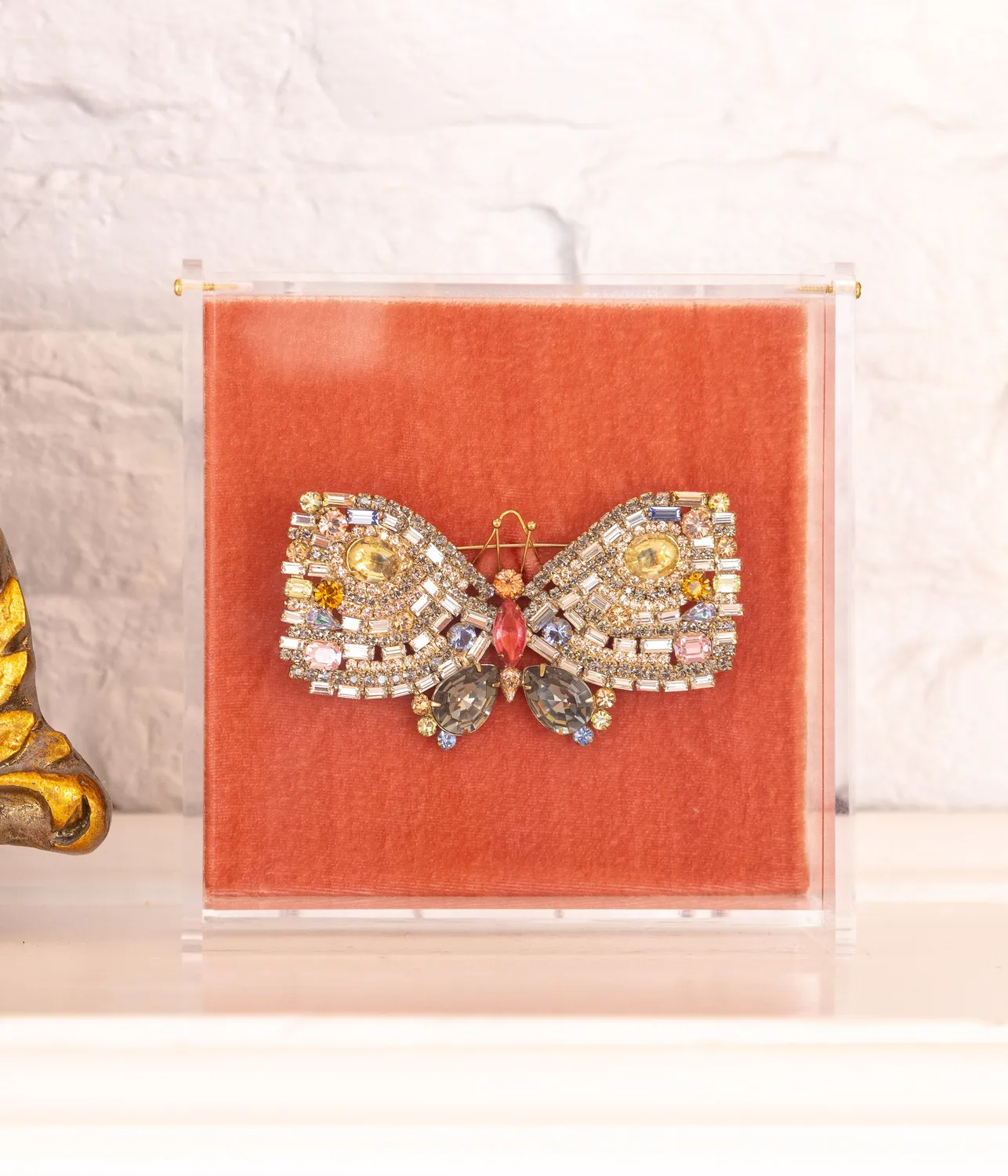 Loren Hope X-Large Butterfly brosje svart glass unik