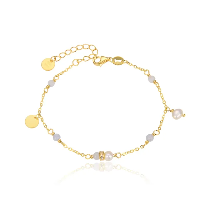 Wioga Silke B-2038-gp armbånd forgylt amazonit