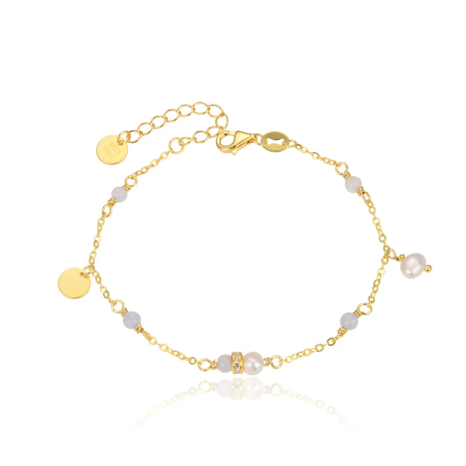Wioga Silke B-2038-gp armbånd forgylt amazonit