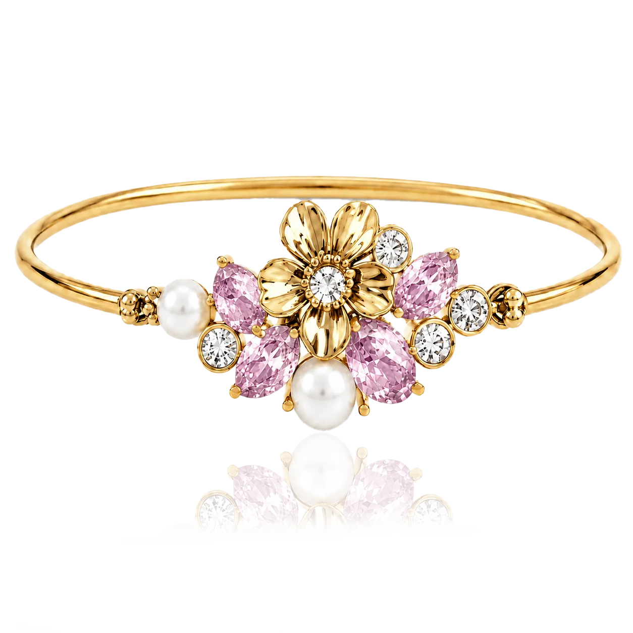 IOAKU La Fleur Garden Cuff armband rosa 16 cm
