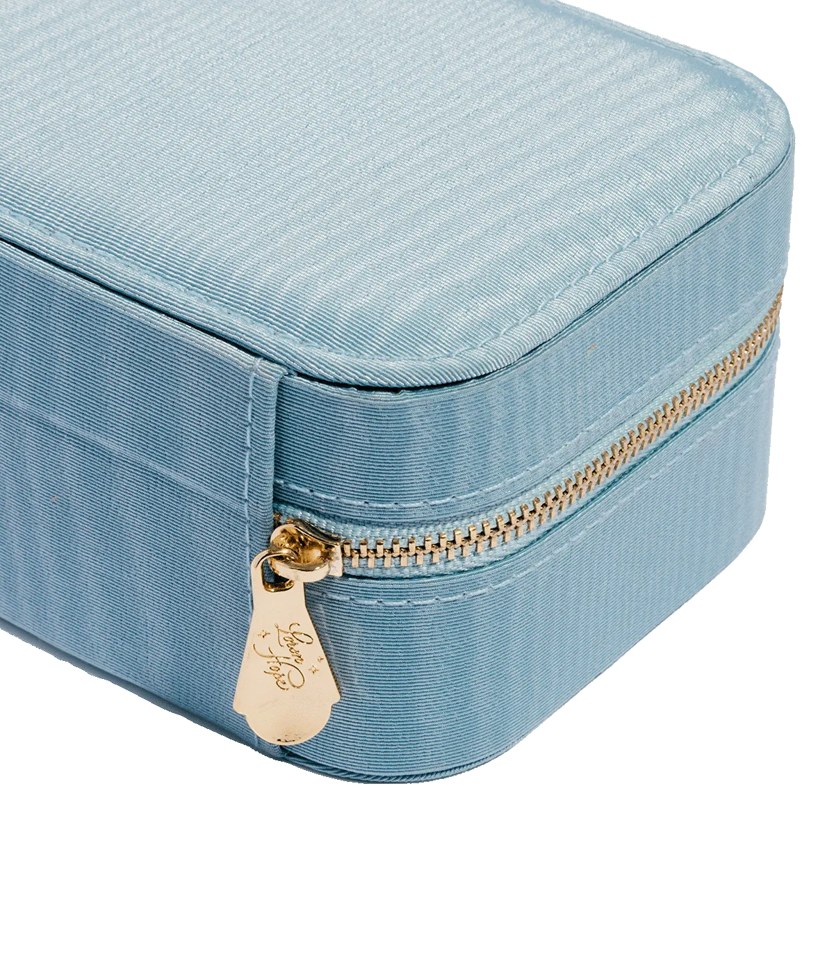 Loren Hope reiseetui smykker aqua moiré 12,7 cm