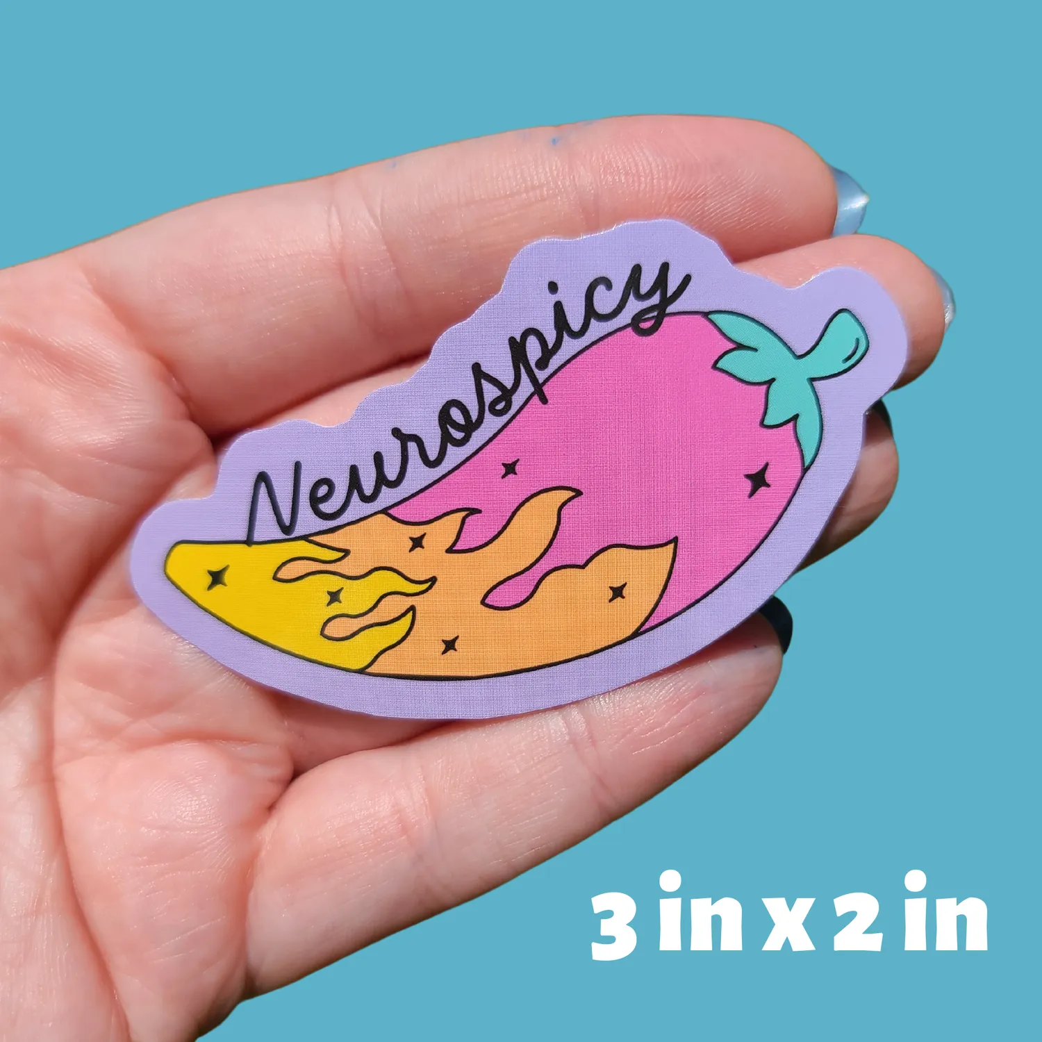 MiniKitty Neurospicy klistremerke vinyl 7,6 cm vanntett