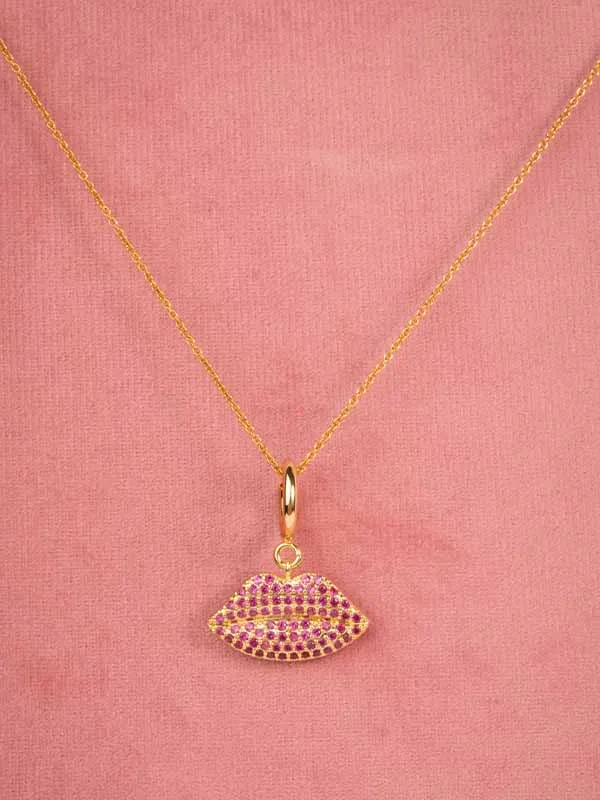 PFG Stockholm Lip berlock glitter anhengs-charm