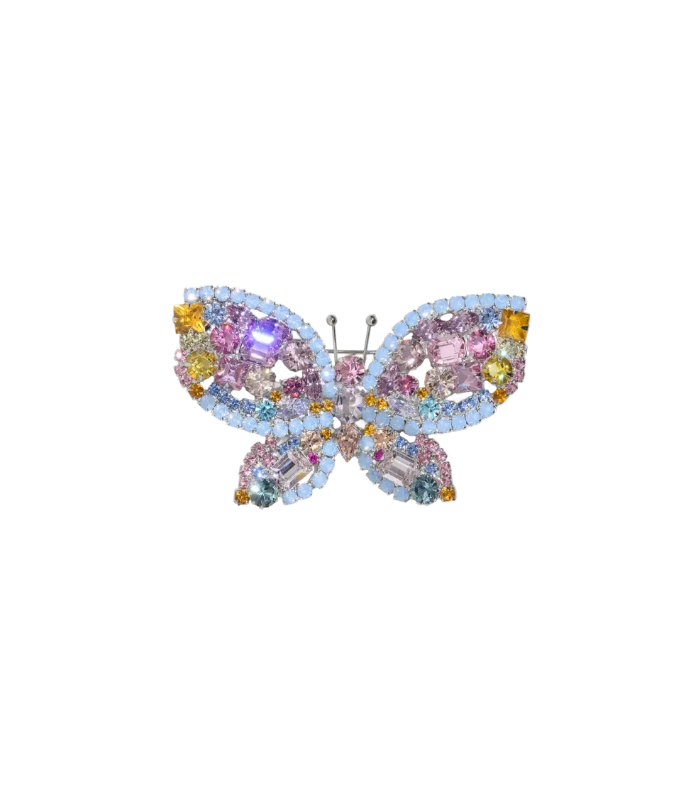 Loren Hope Butterfly Medium brosje blå opal topas