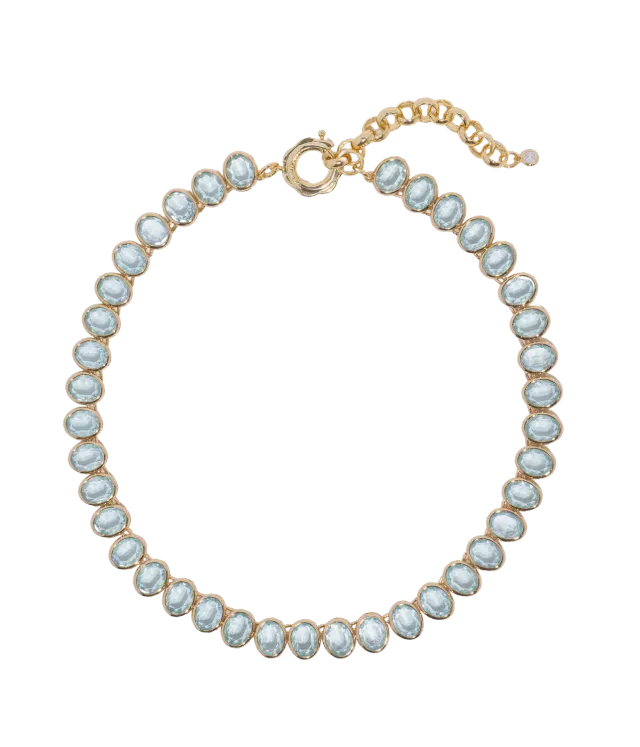 Loren Hope Aurelia halssmykke aqua riviere krystall