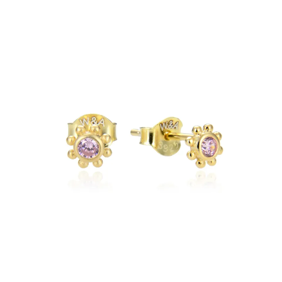 Wioga Pink Small Sun øredobber forgylt rosa 0,5 cm