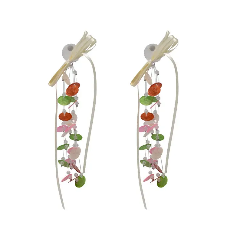 Wos Up Coralie øredobber fargerik 16 cm perle