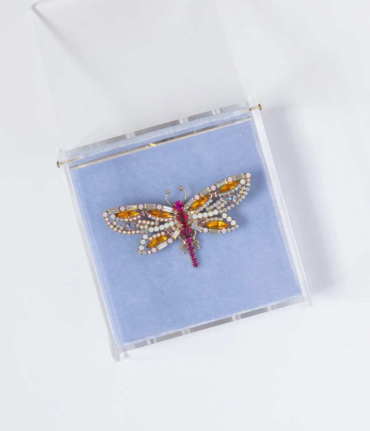 Loren Hope Ruby Radiant Dragonfly brosje multi