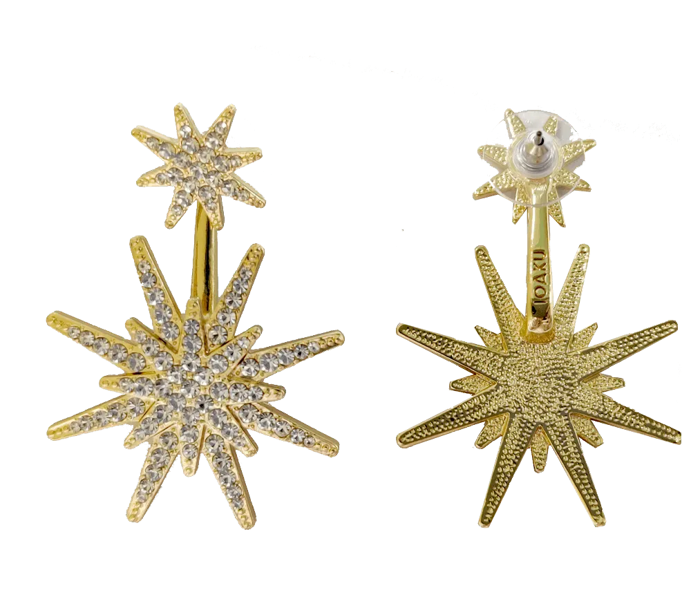 IOAKU Alfa Star Earrings øredobber gull 6 cm