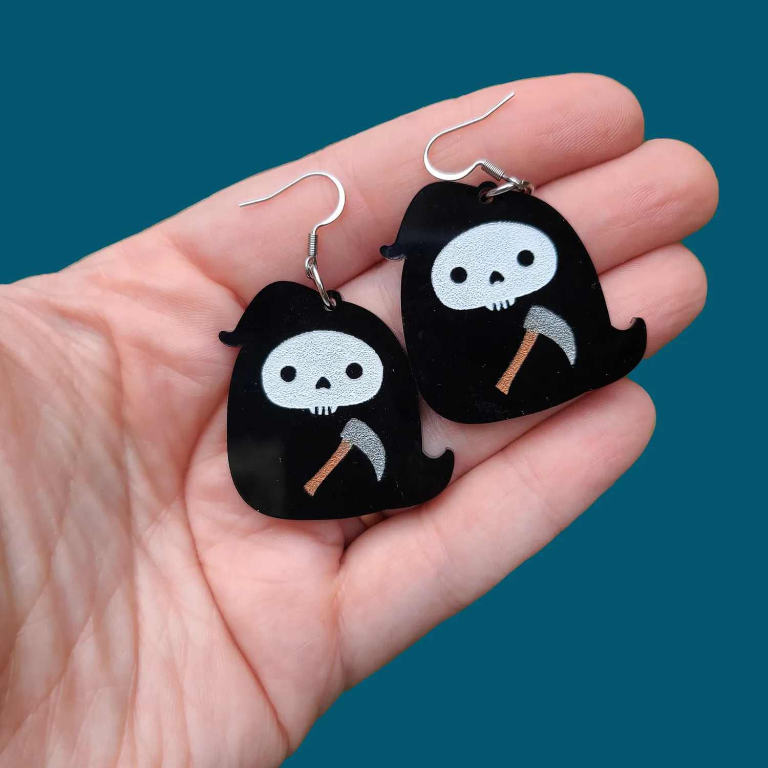 MiniKitty Squish Reaper øredobber gull akryl