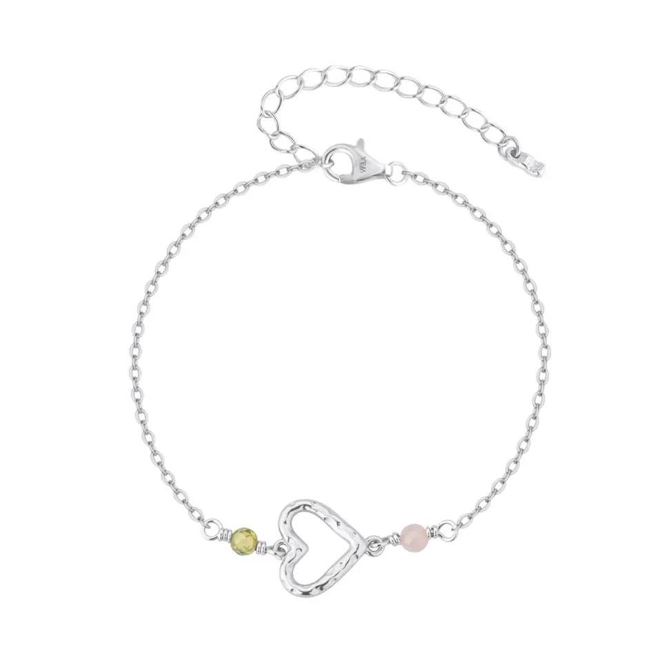 Wioga Thilde B-10024-S armbånd sølv hjerte