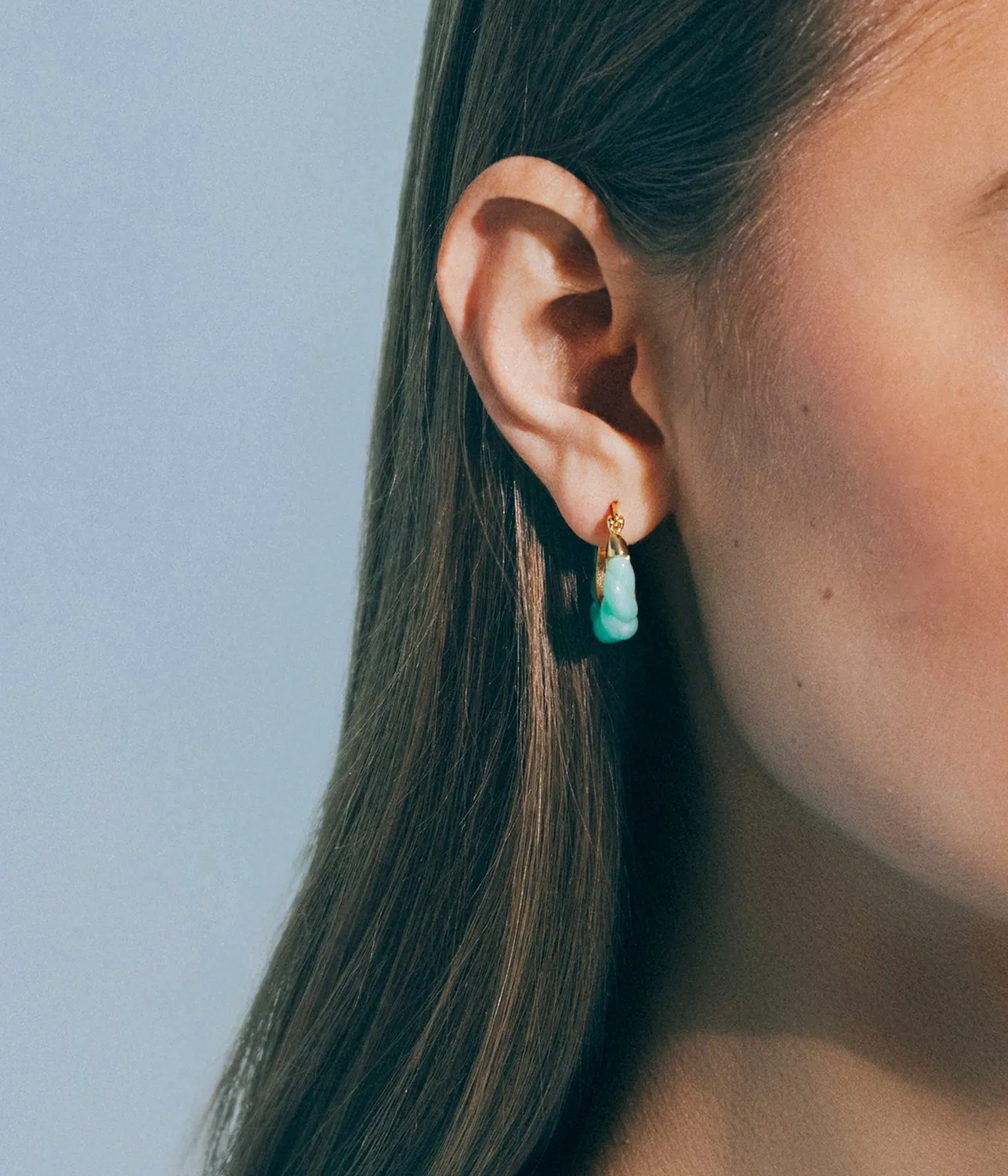 Loren Hope Alani Mint hoop øredobber resin