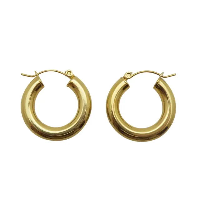 Wos Alice øreringer gull 2,4 cm hoops