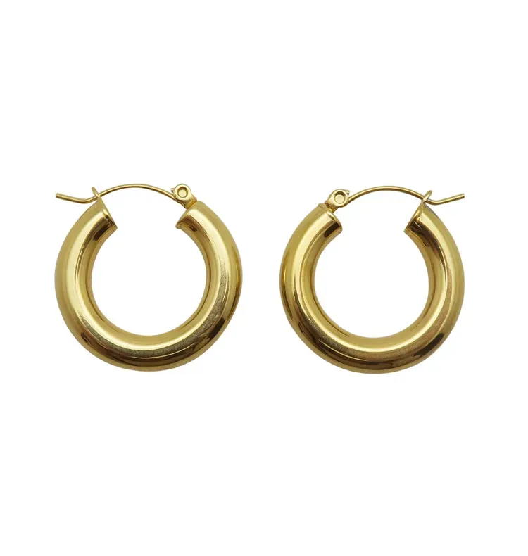 Wos Alice øreringer gull 2,4 cm hoops