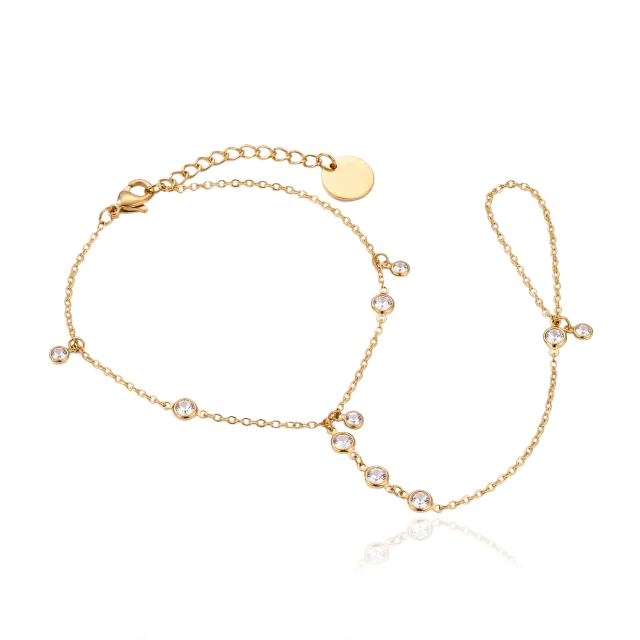 IOAKU Crystal Drop Allure armbånd gull stål
