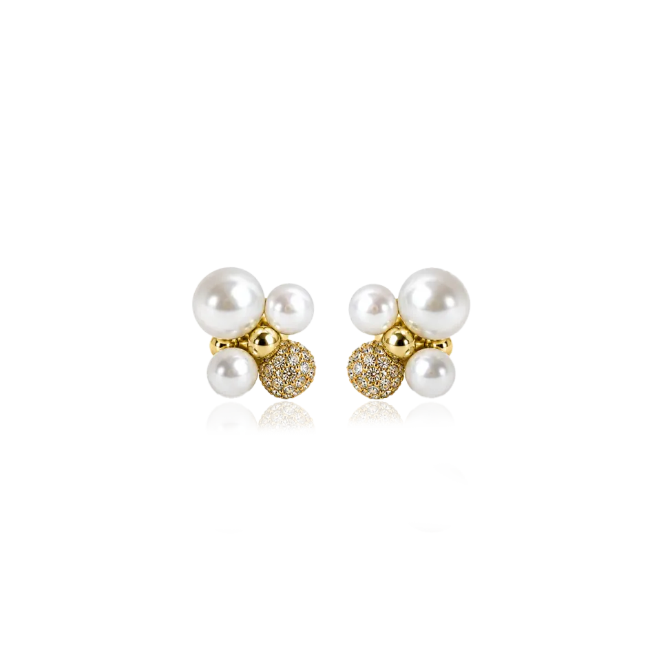 IOAKU Berry Pearl Petite øredobber gull perle