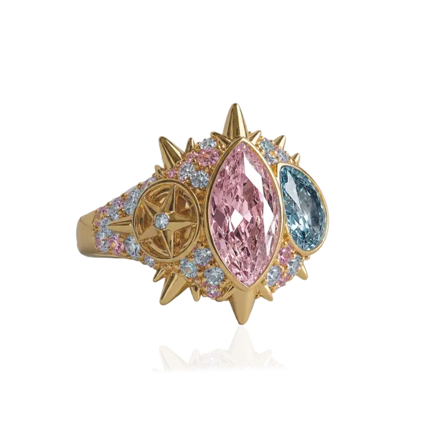 IOAKU Elecktra Sparkle Multi ring gull multi
