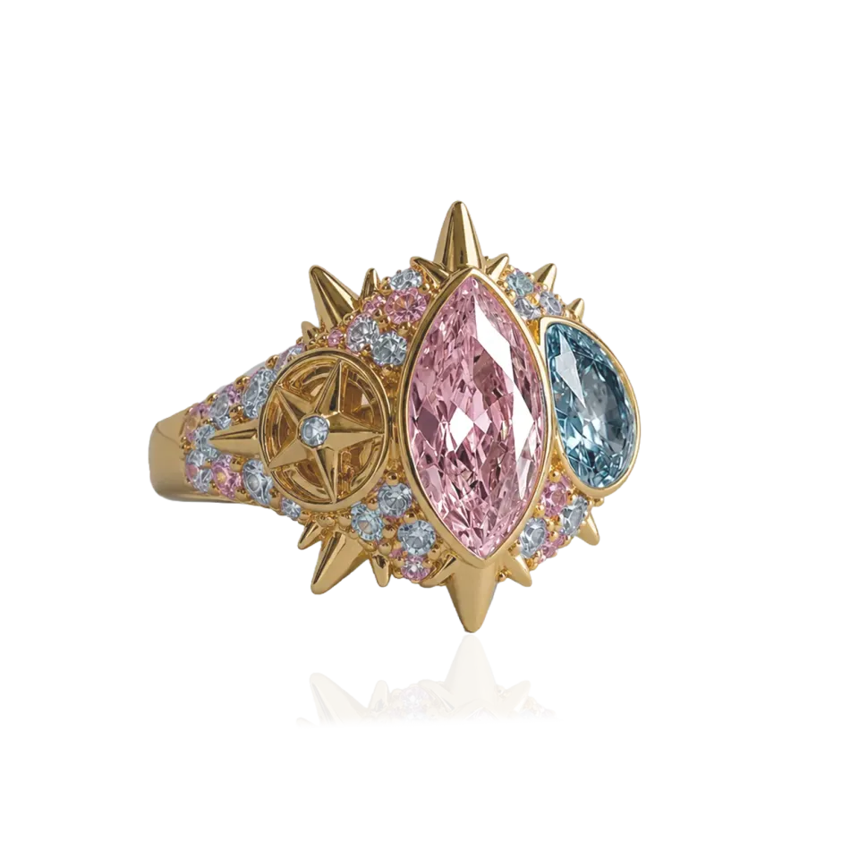 IOAKU Elecktra Sparkle Multi ring gull multi
