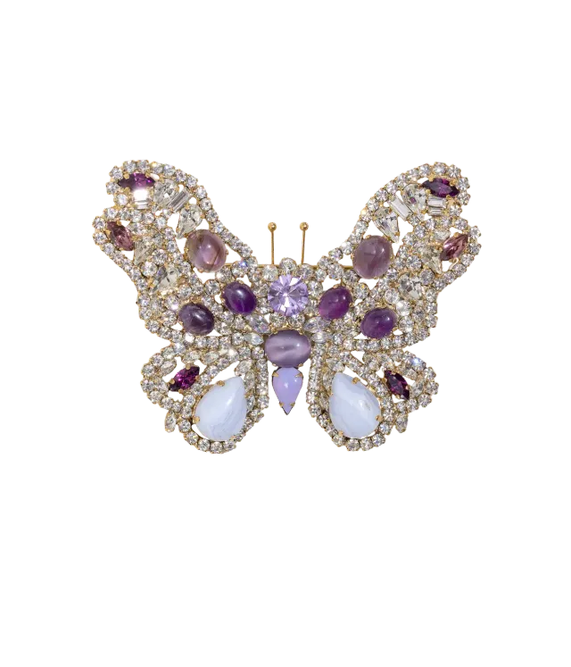 Loren Hope Butterfly X-Large brosje ametyst unik