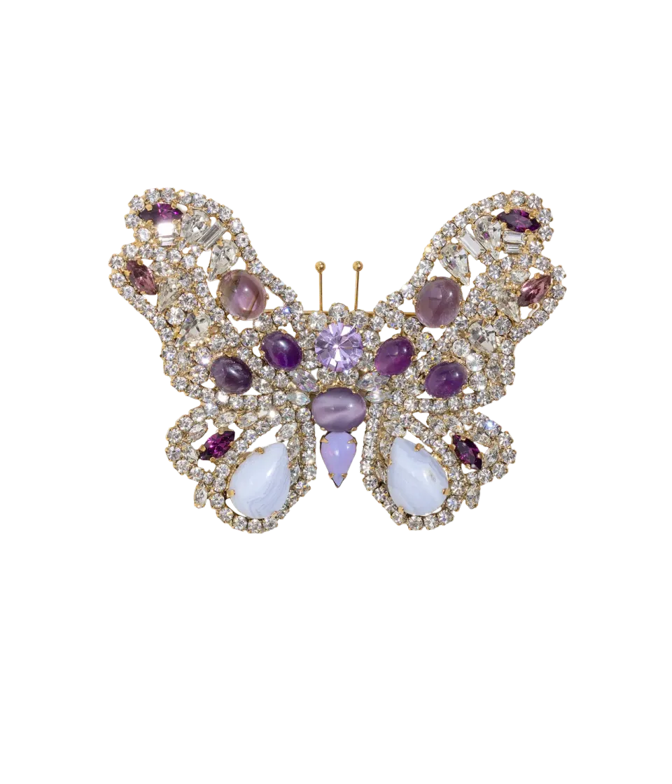 Loren Hope Butterfly X-Large brosje ametyst unik