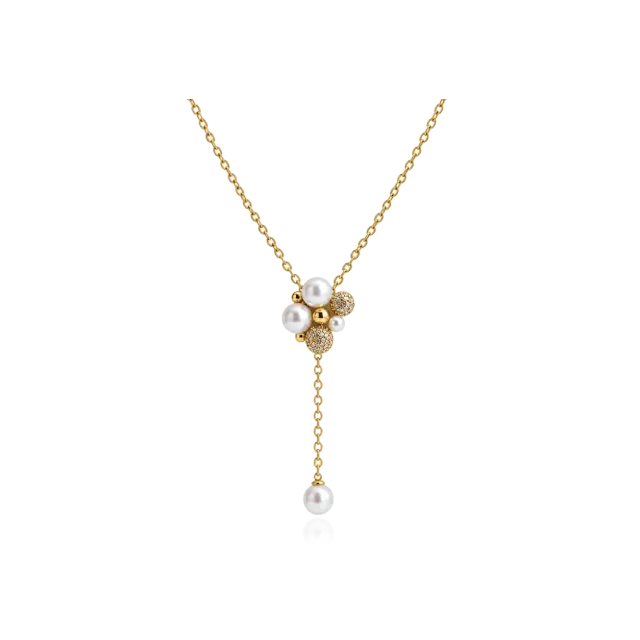 IOAKU Berry Pearl Petite Hanging halskjede perle