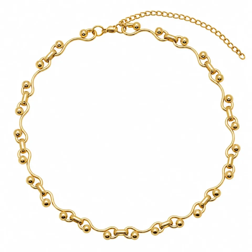 Wos Laura Necklace Gold halskjede gull 55 cm kort