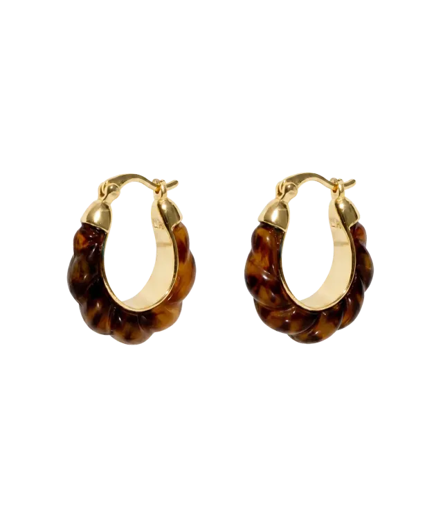Loren Hope Alani øredobber tortoise 2,2 cm hoops