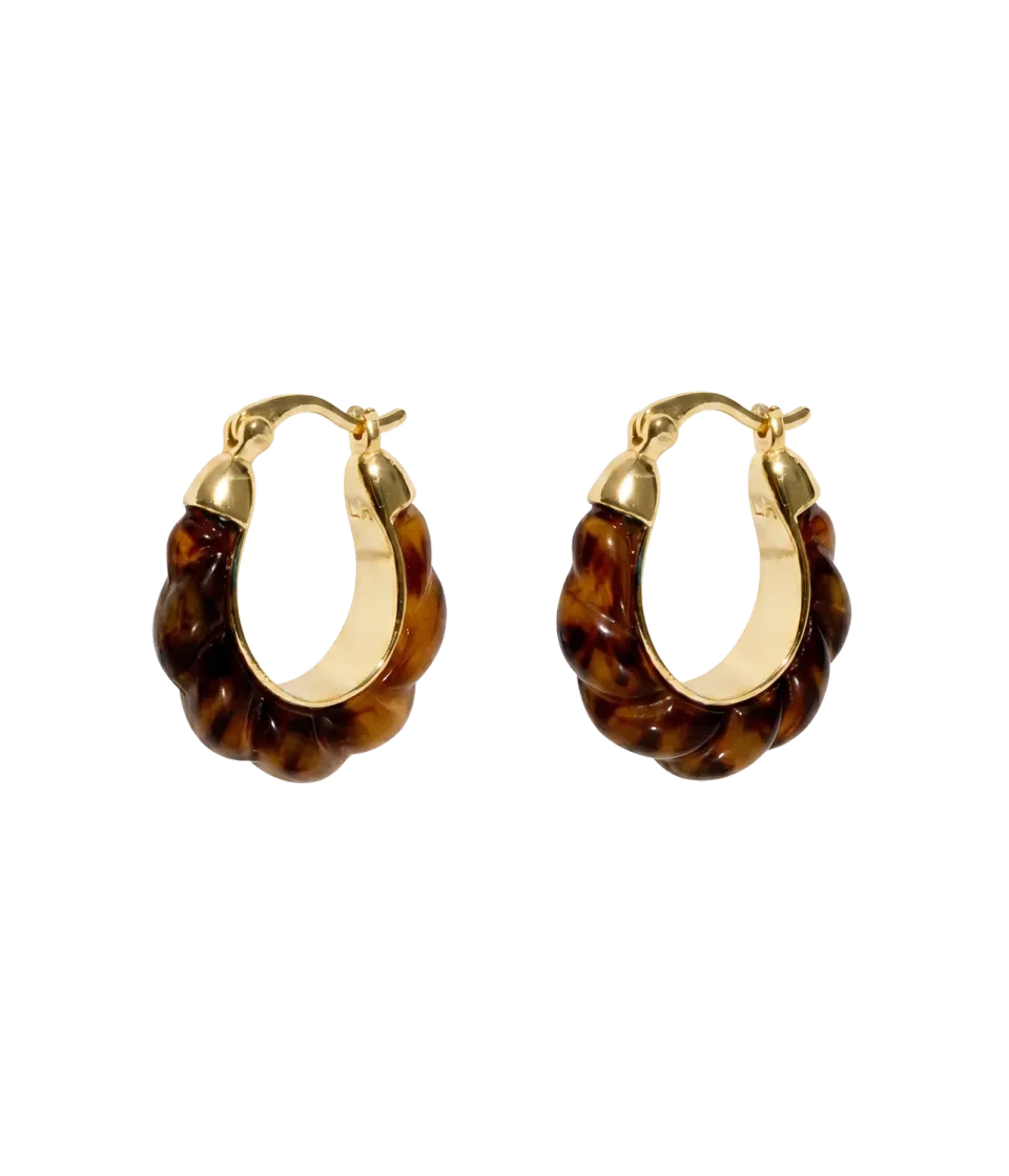 Loren Hope Alani øredobber tortoise 2,2 cm hoops