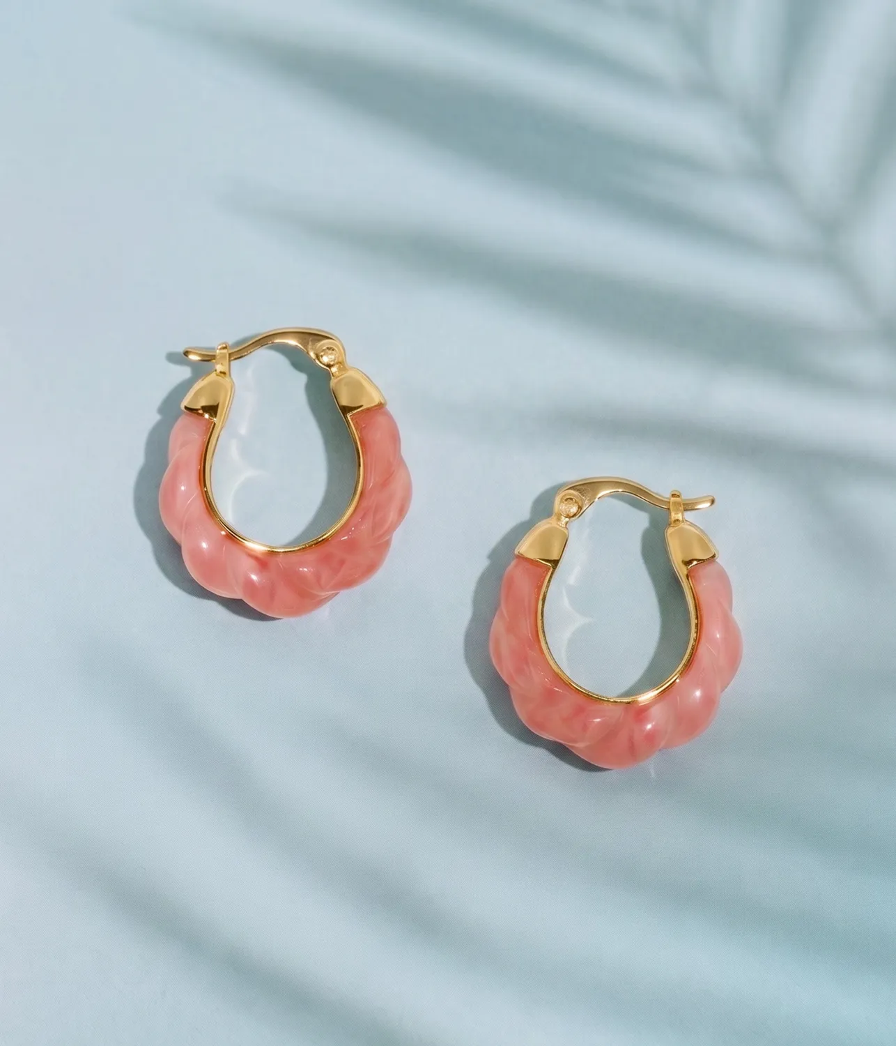 Loren Hope Alani hoops øredobber rosa 2,2 cm