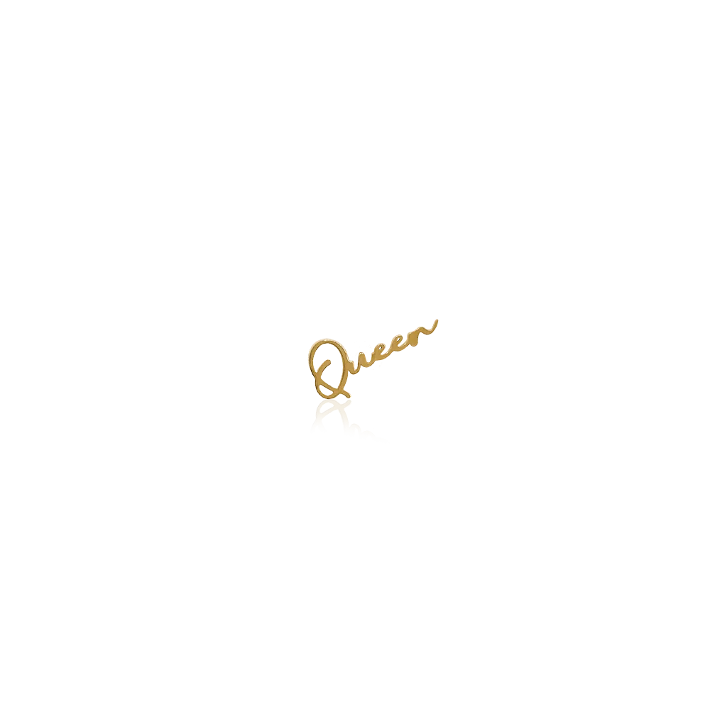 IOAKU Statement Quote Studs ørepynt gull LOVE singel