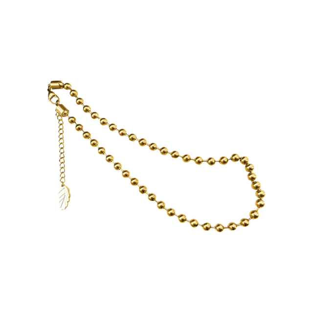 IOAKU Berry Chain kjede 6mm 45cm gull rustfritt