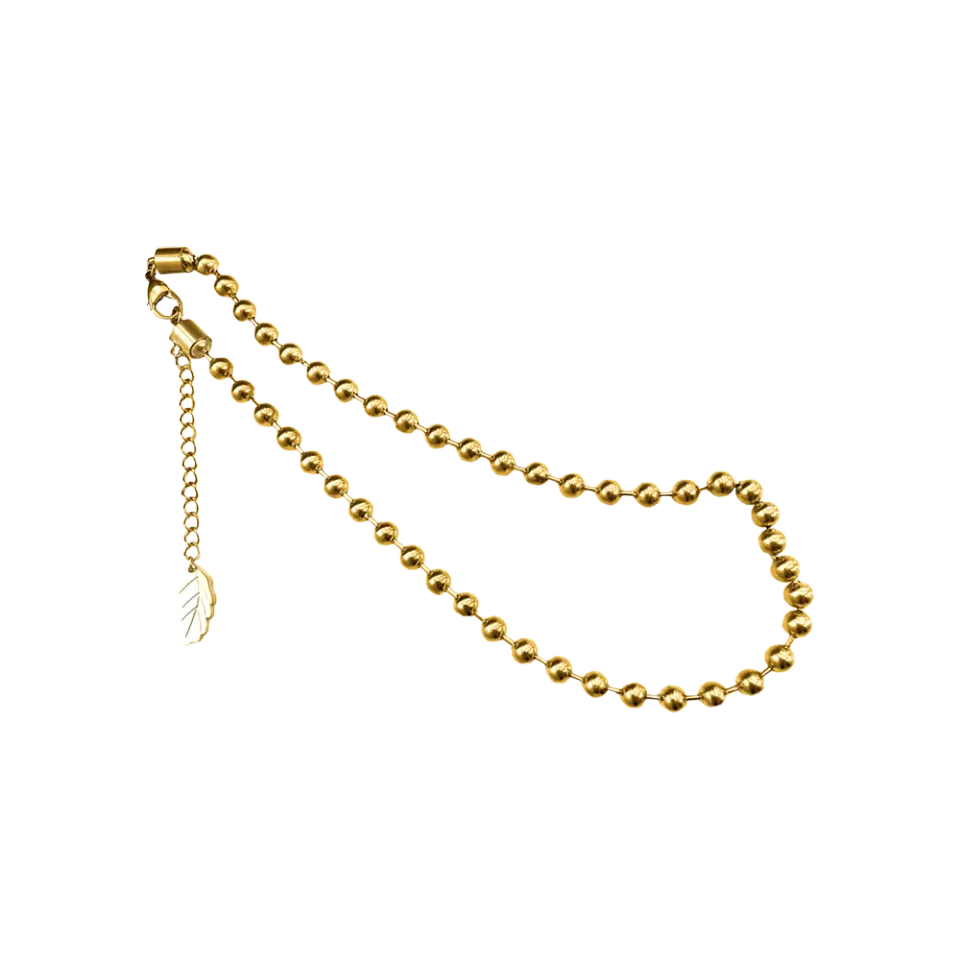 IOAKU Berry Chain kjede 6mm 45cm gull rustfritt