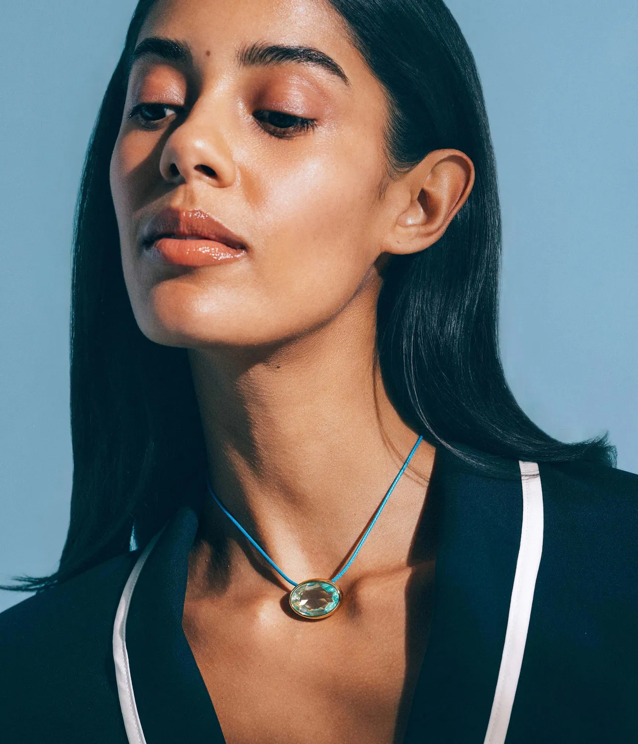 Loren Hope Marisol halskjede Aqua justerbar